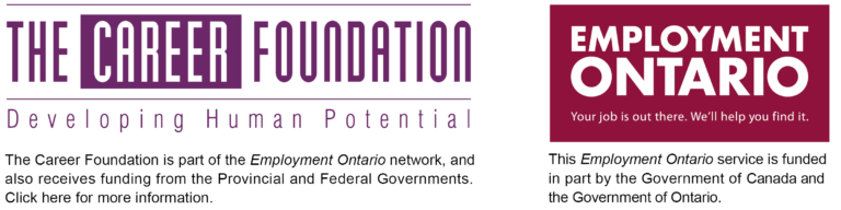 The Career Foundation and Employment Ontario logos