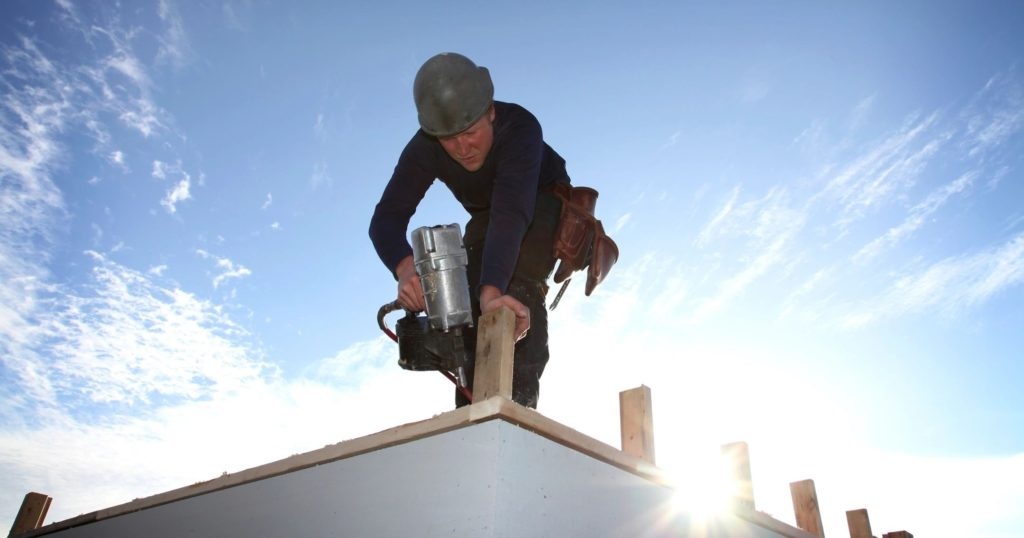 Made in the Trades - Male roofer drilling