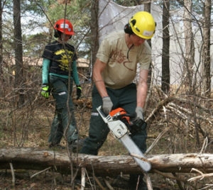 Made in the Trades - Chainsawing a tree.